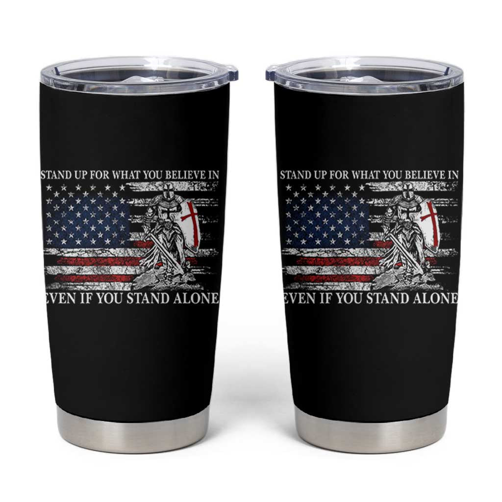 Catholic Knight Templar Tumbler Cup American Flag Crusader Cross