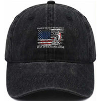 Catholic Knight Templar Washed Cotton Baseball Cap American Flag Crusader Cross