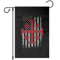 Catholic Crusader Cross Garden Flag Knight Templar Patriotic American Flag
