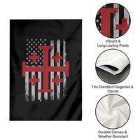 Catholic Crusader Cross Garden Flag Knight Templar Patriotic American Flag