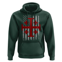 Catholic Crusader Cross Hoodie Knight Templar Patriotic American Flag