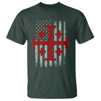 Catholic Crusader Cross T Shirt Knight Templar Patriotic American Flag