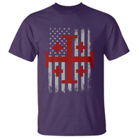 Catholic Crusader Cross T Shirt Knight Templar Patriotic American Flag