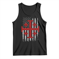 Catholic Crusader Cross Tank Top Knight Templar Patriotic American Flag
