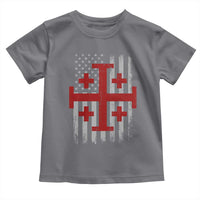 Catholic Crusader Cross Toddler T Shirt Knight Templar Patriotic American Flag