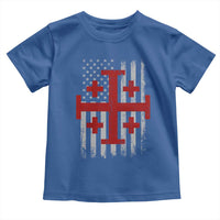Catholic Crusader Cross Toddler T Shirt Knight Templar Patriotic American Flag
