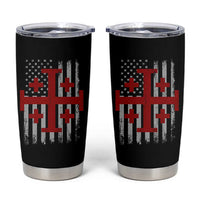 Catholic Crusader Cross Tumbler Cup Knight Templar Patriotic American Flag