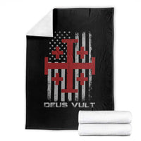 Catholic Knight Templar Crusader Cross Throw Blanket Knight Templar Patriotic American Flag