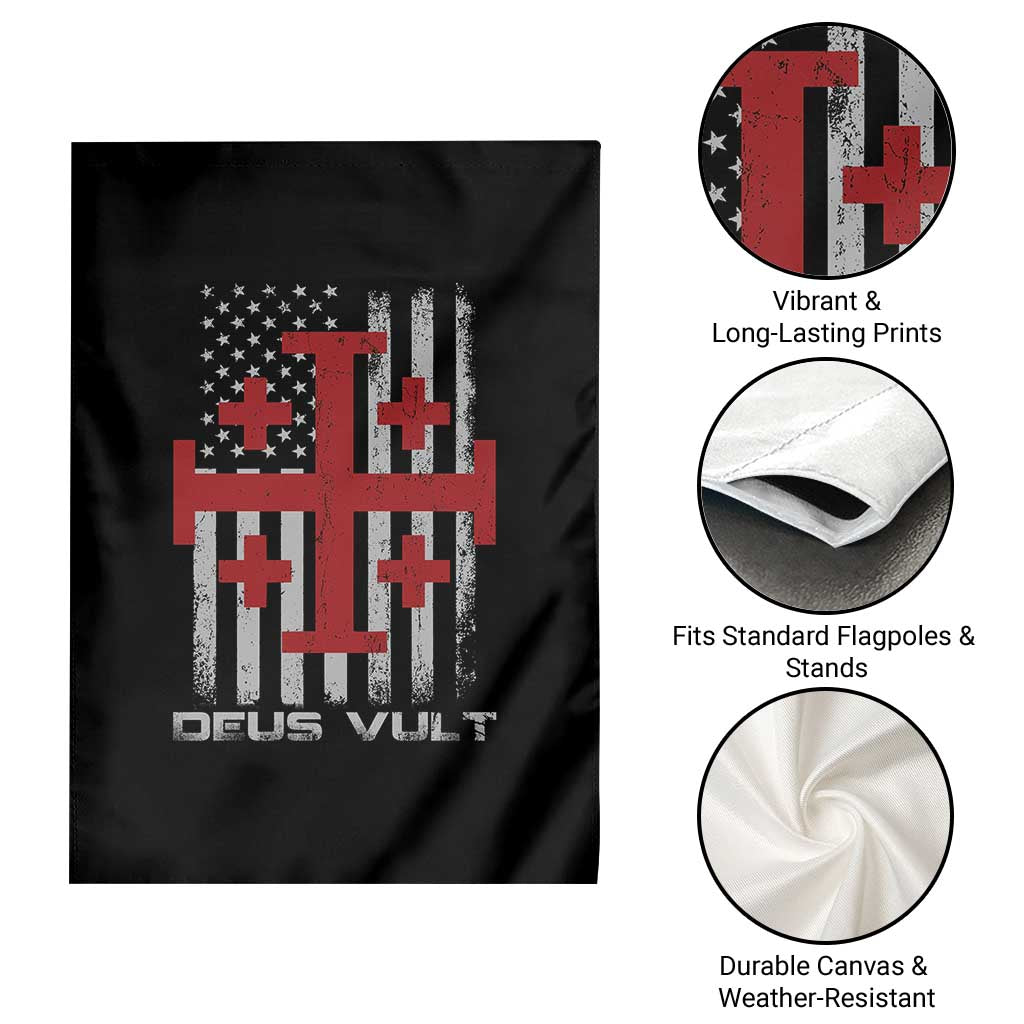 Catholic Knight Templar Crusader Cross Garden Flag Knight Templar Patriotic American Flag