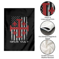 Catholic Knight Templar Crusader Cross Garden Flag Knight Templar Patriotic American Flag