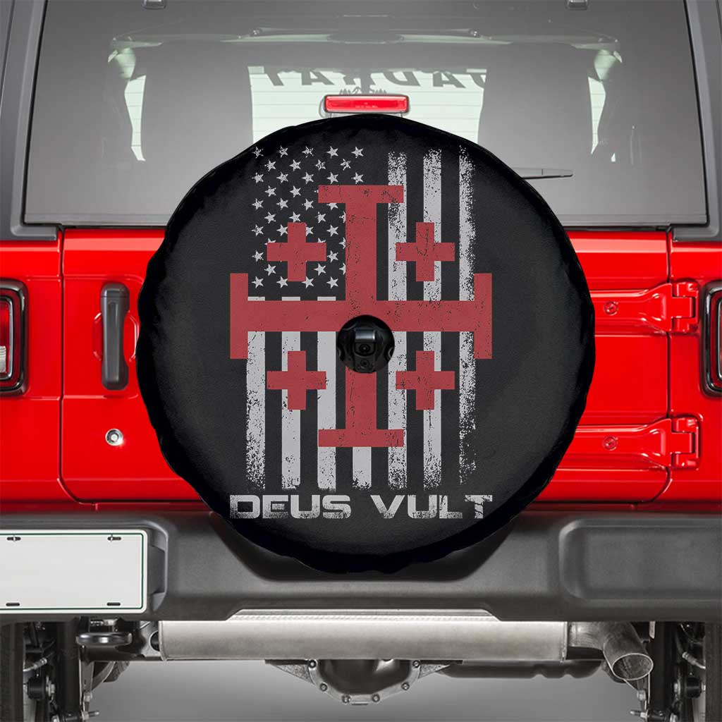 Catholic Knight Templar Crusader Cross Spare Tire Cover Knight Templar Patriotic American Flag