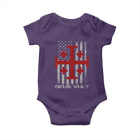 Catholic Knight Templar Crusader Cross Baby Onesie Knight Templar Patriotic American Flag