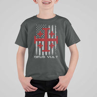 Catholic Knight Templar Crusader Cross T Shirt For Kid Knight Templar Patriotic American Flag