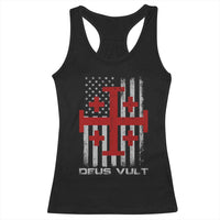 Catholic Knight Templar Crusader Cross Racerback Tank Top Knight Templar Patriotic American Flag