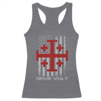Catholic Knight Templar Crusader Cross Racerback Tank Top Knight Templar Patriotic American Flag