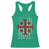 Catholic Knight Templar Crusader Cross Racerback Tank Top Knight Templar Patriotic American Flag