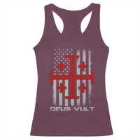 Catholic Knight Templar Crusader Cross Racerback Tank Top Knight Templar Patriotic American Flag