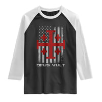 Catholic Knight Templar Crusader Cross Raglan Shirt Knight Templar Patriotic American Flag