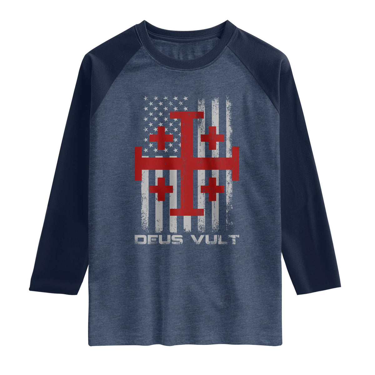 Catholic Knight Templar Crusader Cross Raglan Shirt Knight Templar Patriotic American Flag