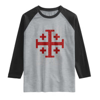 Catholic Knight Templar Crusader Cross Raglan Shirt Knight Templar Patriotic American Flag