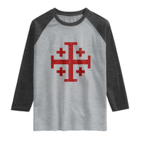 Catholic Knight Templar Crusader Cross Raglan Shirt Knight Templar Patriotic American Flag