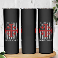 Catholic Knight Templar Crusader Cross Skinny Tumbler Knight Templar Patriotic American Flag
