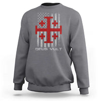 Catholic Knight Templar Crusader Cross Sweatshirt Knight Templar Patriotic American Flag