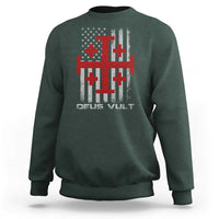 Catholic Knight Templar Crusader Cross Sweatshirt Knight Templar Patriotic American Flag