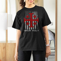 Catholic Knight Templar Crusader Cross T Shirt For Women Knight Templar Patriotic American Flag