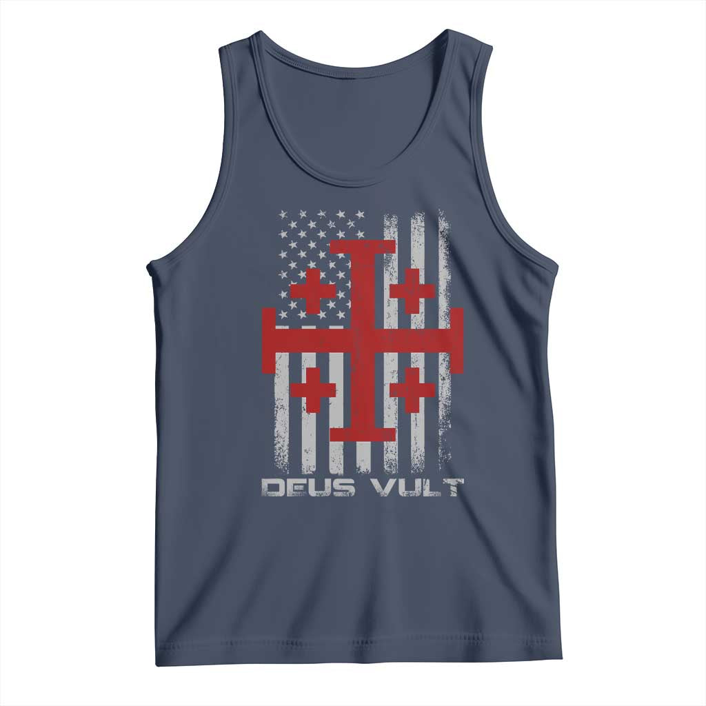Catholic Knight Templar Crusader Cross Tank Top Knight Templar Patriotic American Flag