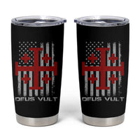Catholic Knight Templar Crusader Cross Tumbler Cup Knight Templar Patriotic American Flag
