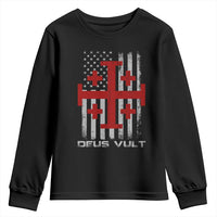 Catholic Knight Templar Crusader Cross Youth Sweatshirt Knight Templar Patriotic American Flag