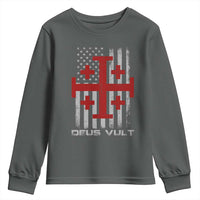 Catholic Knight Templar Crusader Cross Youth Sweatshirt Knight Templar Patriotic American Flag