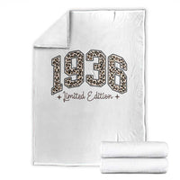 1936 Retro Birthday Throw Blanket 90 Year Old Leopard 90th Birthday Gifts For Women