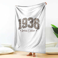 1936 Retro Birthday Throw Blanket 90 Year Old Leopard 90th Birthday Gifts For Women