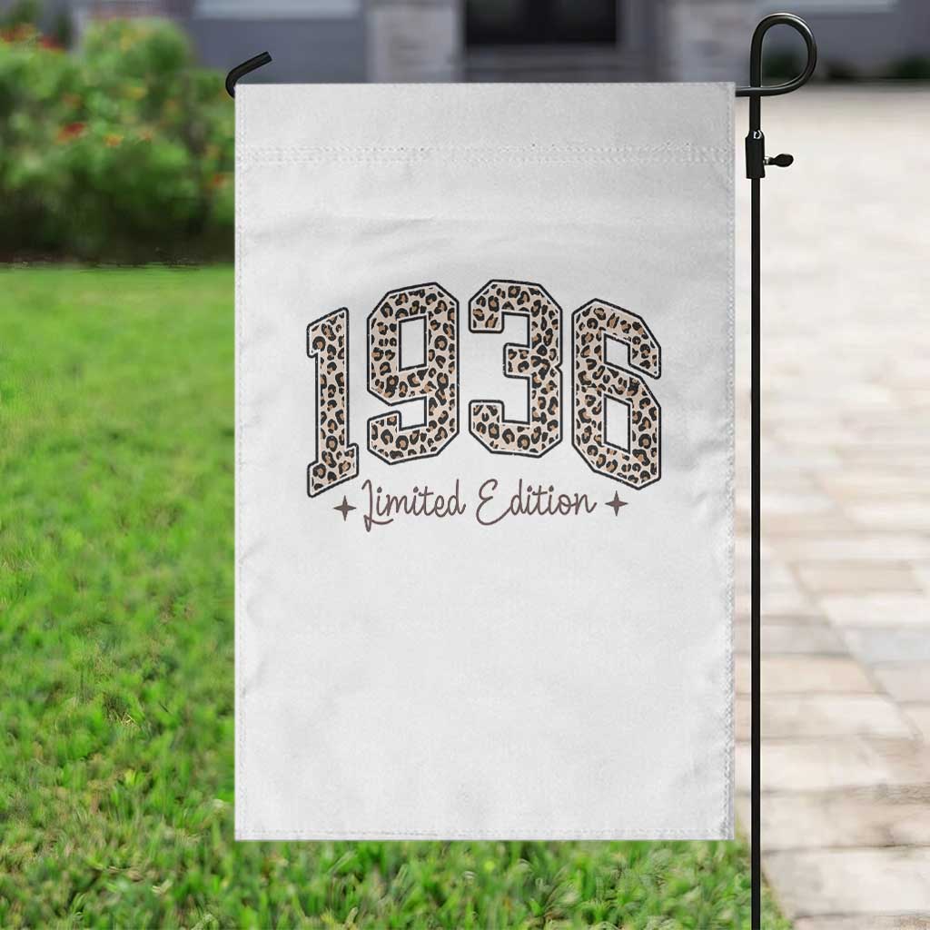 1936 Retro Birthday Garden Flag 90 Year Old Leopard 90th Birthday Gifts For Women