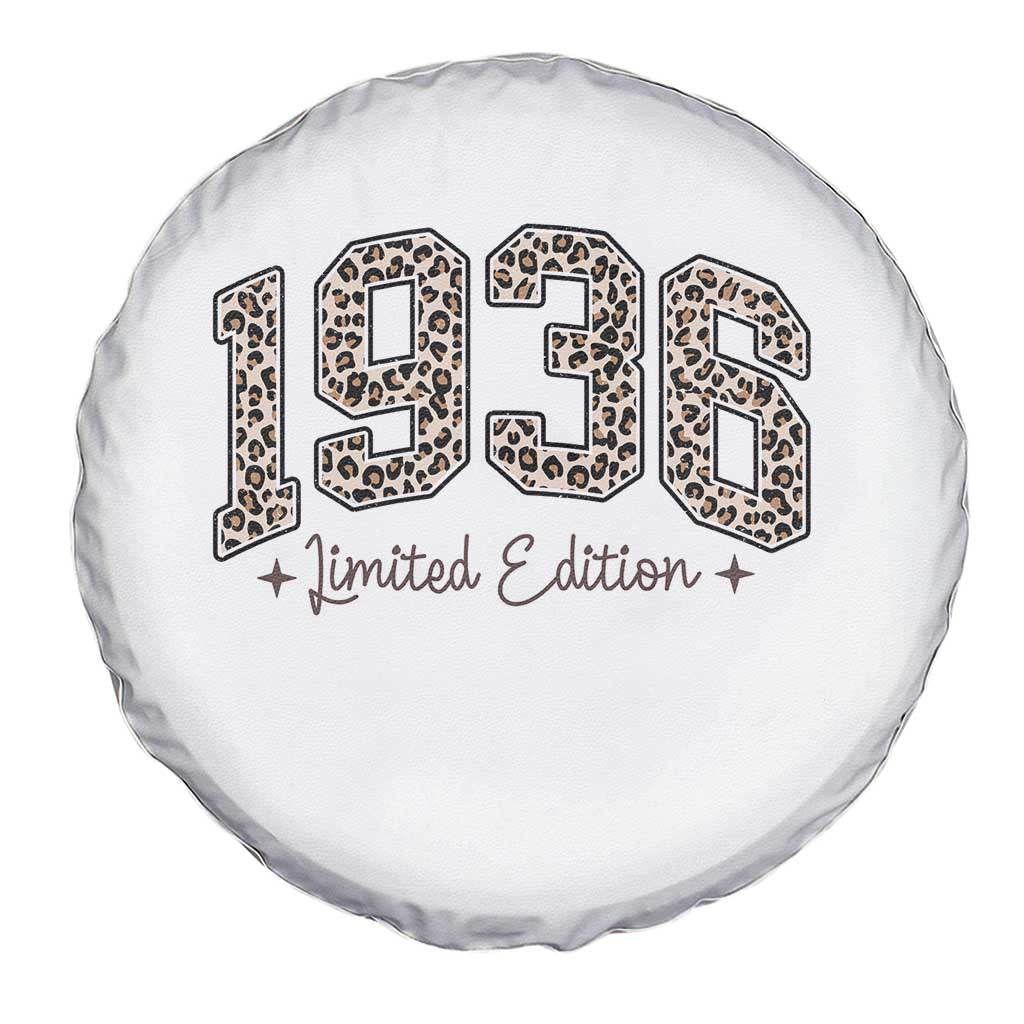 1936 Retro Birthday Spare Tire Cover 90 Year Old Leopard 90th Birthday Gifts For Women