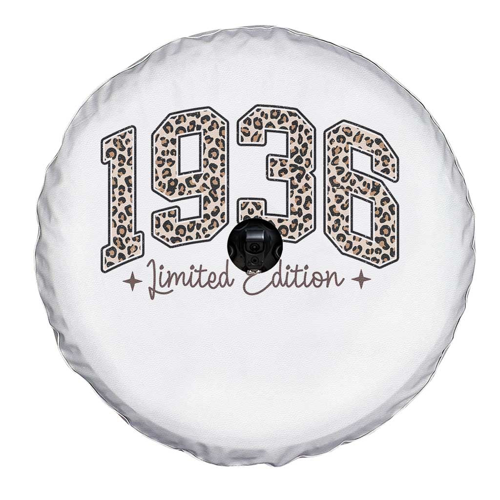 1936 Retro Birthday Spare Tire Cover 90 Year Old Leopard 90th Birthday Gifts For Women