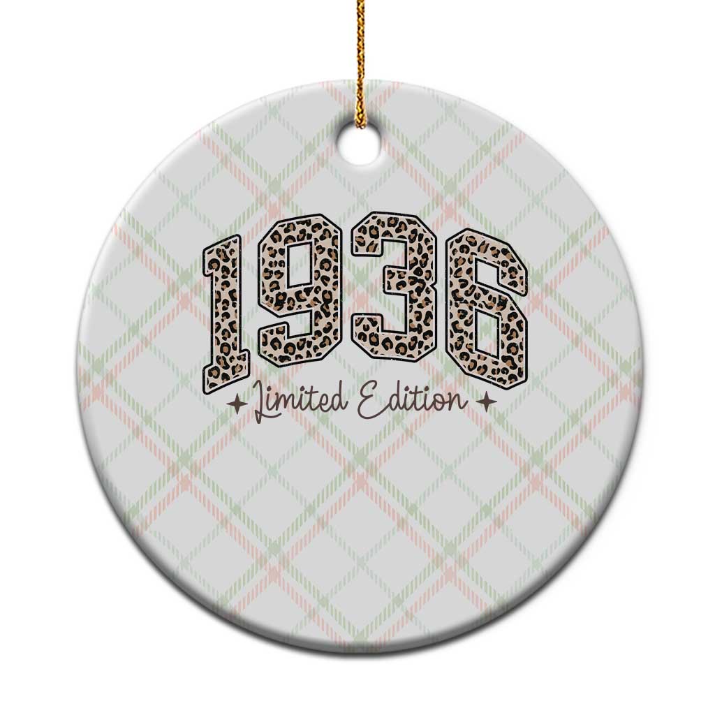 1936 Retro Birthday Ceramic Ornament 90 Year Old Leopard 90th Birthday Gifts For Women