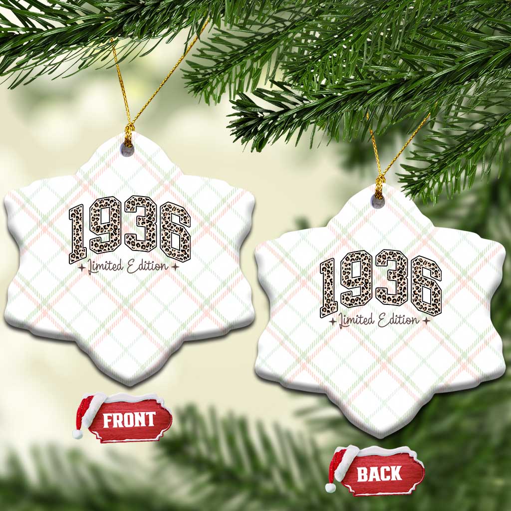 1936 Retro Birthday Ceramic Ornament 90 Year Old Leopard 90th Birthday Gifts For Women