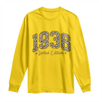 1936 Retro Birthday Long Sleeve Shirt 90 Year Old Leopard 90th Birthday Gifts For Women