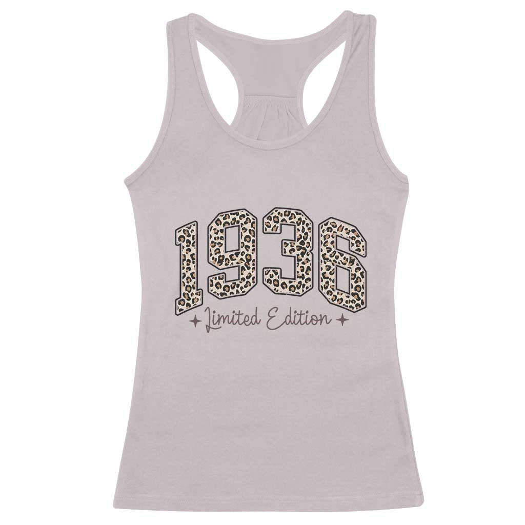 1936 Retro Birthday Racerback Tank Top 90 Year Old Leopard 90th Birthday Gifts For Women