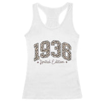 1936 Retro Birthday Racerback Tank Top 90 Year Old Leopard 90th Birthday Gifts For Women