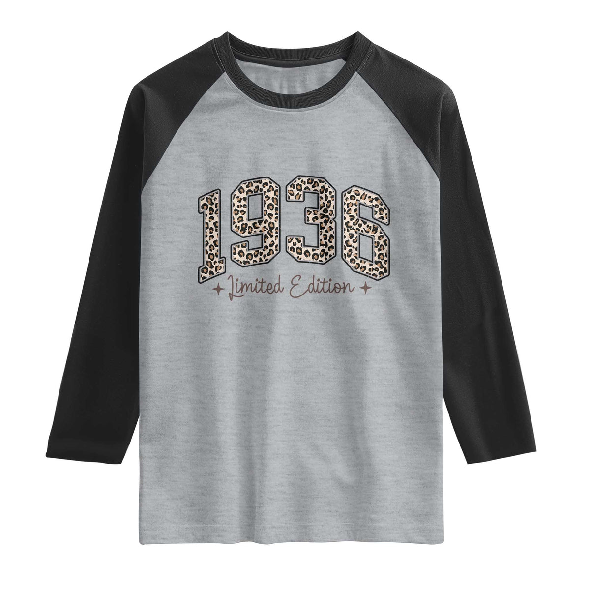 1936 Retro Birthday Raglan Shirt 90 Year Old Leopard 90th Birthday Gifts For Women