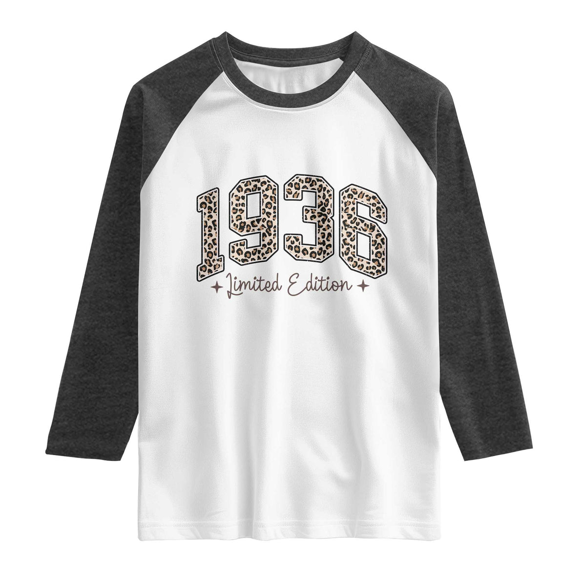 1936 Retro Birthday Raglan Shirt 90 Year Old Leopard 90th Birthday Gifts For Women