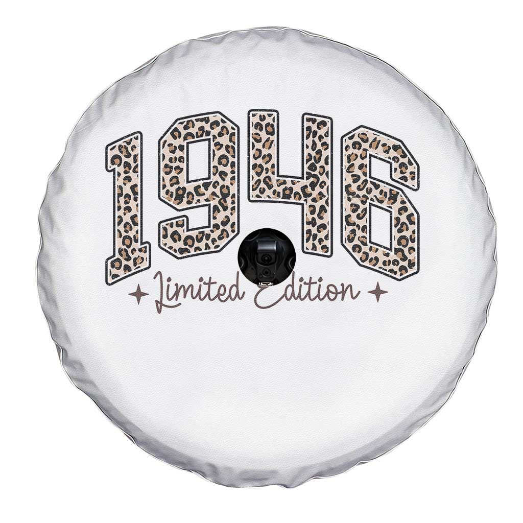 1946 Retro Birthday Spare Tire Cover 80 Year Old Leopard 80th Birthday Gifts For Women