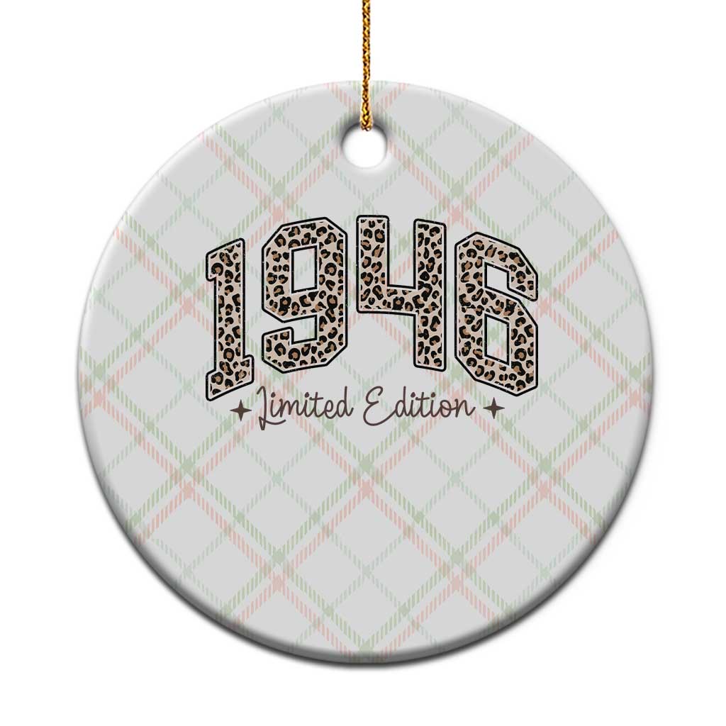 1946 Retro Birthday Ceramic Ornament 80 Year Old Leopard 80th Birthday Gifts For Women