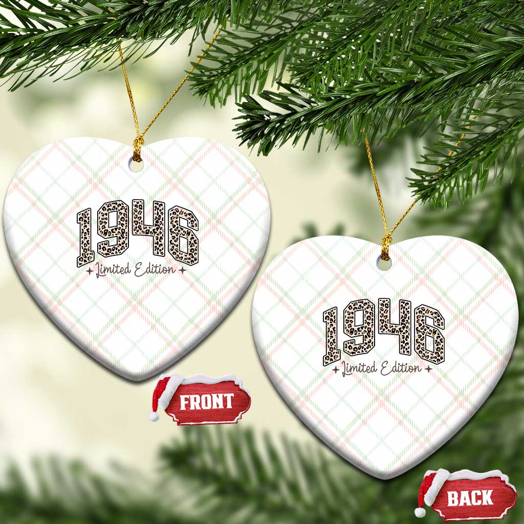1946 Retro Birthday Ceramic Ornament 80 Year Old Leopard 80th Birthday Gifts For Women