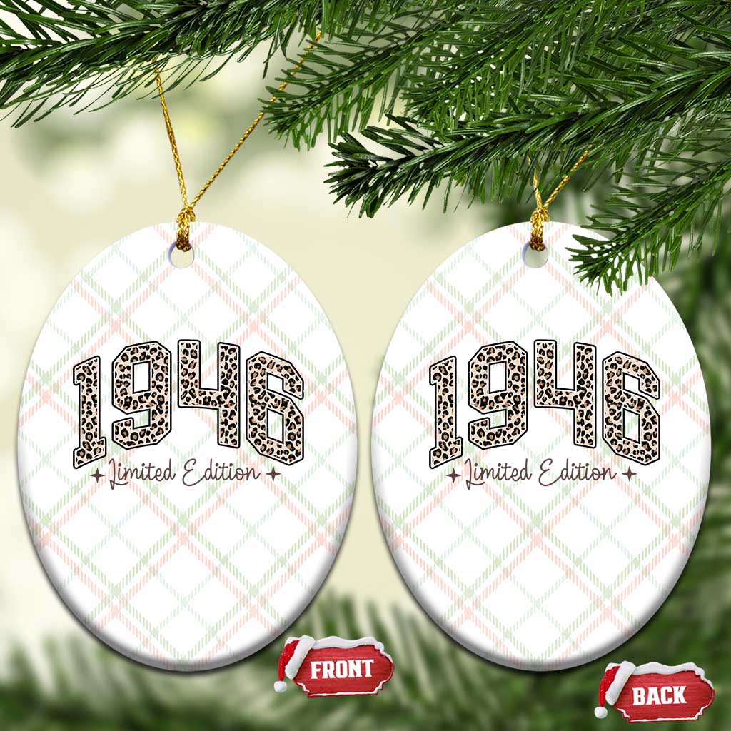 1946 Retro Birthday Ceramic Ornament 80 Year Old Leopard 80th Birthday Gifts For Women