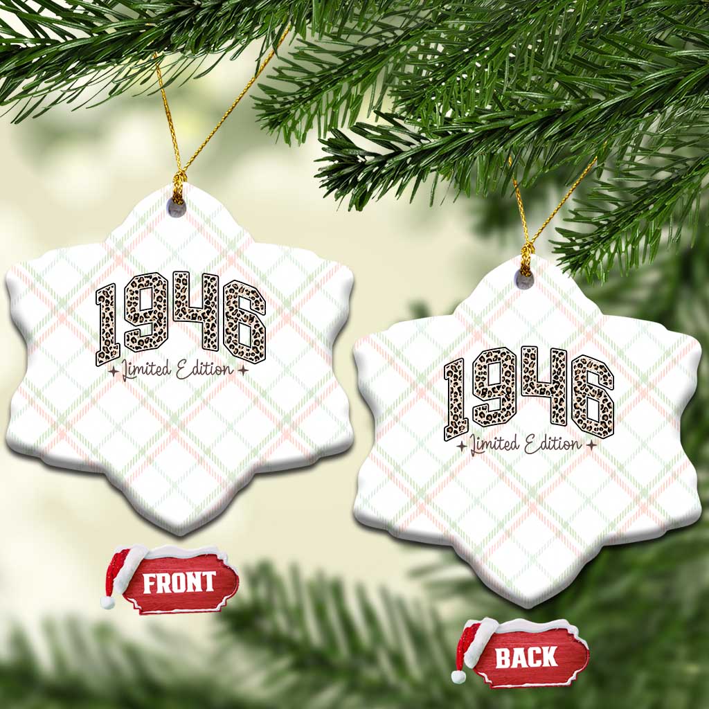 1946 Retro Birthday Ceramic Ornament 80 Year Old Leopard 80th Birthday Gifts For Women